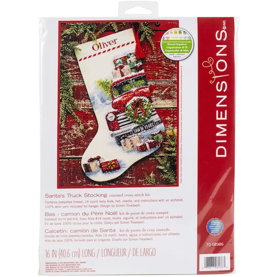 Dimensions&#xAE; Santa&#x27;s Truck Stocking Counted Cross Stitch Kit